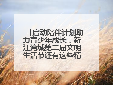 启动陪伴计划助力青少年成长，新江湾城第二届文明生活节还有这些精彩内容