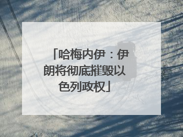 哈梅内伊：伊朗将彻底摧毁以色列政权