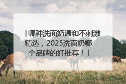 哪种洗面奶温和不刺激精选，2025洗面奶哪个品牌的好推荐！