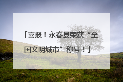 喜报！永春县荣获“全国文明城市”称号！