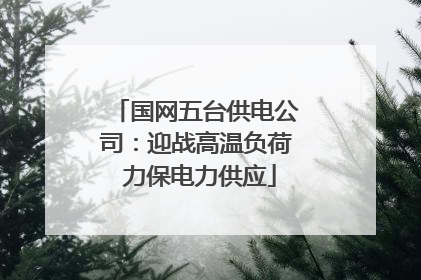 国网五台供电公司：迎战高温负荷 力保电力供应