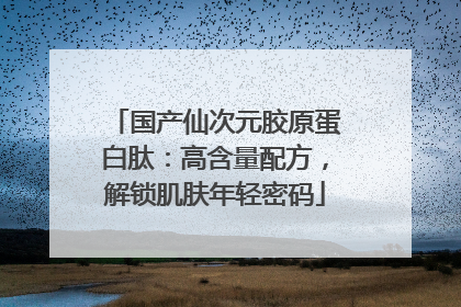 国产仙次元胶原蛋白肽：高含量配方，解锁肌肤年轻密码