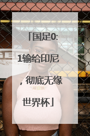 国足0:1输给印尼，彻底无缘世界杯