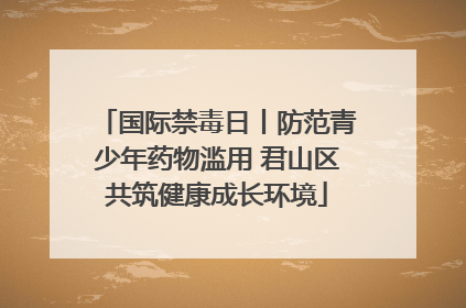 国际禁毒日丨防范青少年药物滥用 君山区共筑健康成长环境