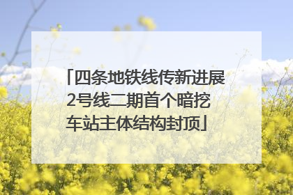 四条地铁线传新进展 2号线二期首个暗挖车站主体结构封顶