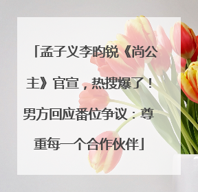 孟子义李昀锐《尚公主》官宣，热搜爆了！男方回应番位争议：尊重每一个合作伙伴