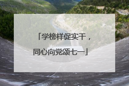 学榜样促实干，同心向党颂七一