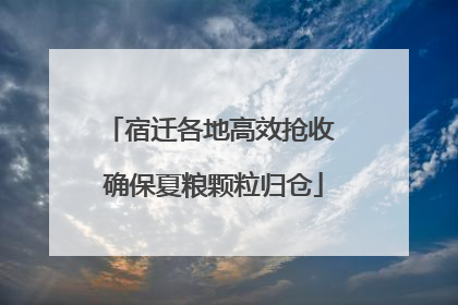 宿迁各地高效抢收 确保夏粮颗粒归仓