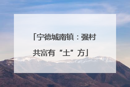 宁德城南镇：强村共富有“土”方