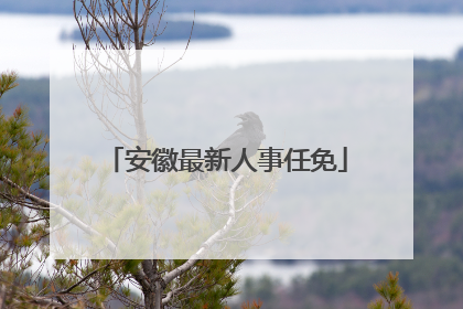 安徽最新人事任免