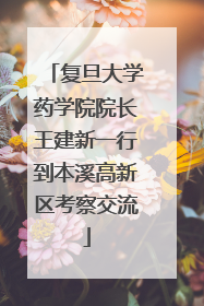 复旦大学药学院院长王建新一行到本溪高新区考察交流