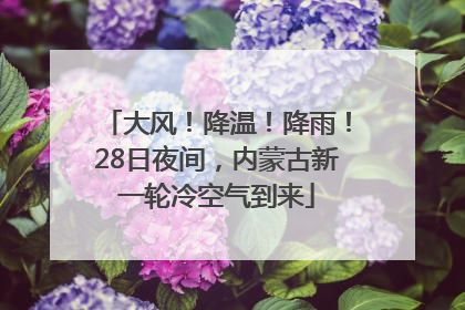 大风！降温！降雨！28日夜间，内蒙古新一轮冷空气到来