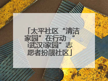 太平社区“清洁家园”在行动 “i武汉i家园”志愿者扮靓社区