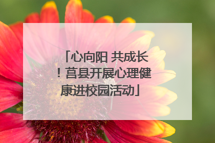 心向阳 共成长！莒县开展心理健康进校园活动