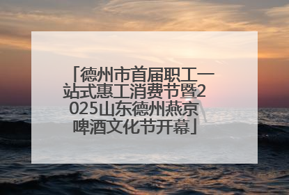 德州市首届职工一站式惠工消费节暨2025山东德州燕京啤酒文化节开幕