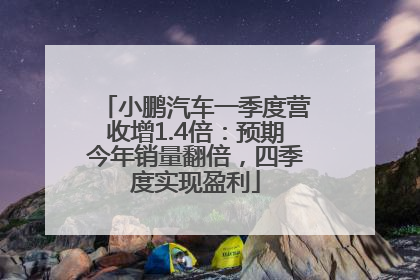 小鹏汽车一季度营收增1.4倍：预期今年销量翻倍，四季度实现盈利