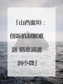 山西襄垣：创新机制解难题 精准滴灌润小微