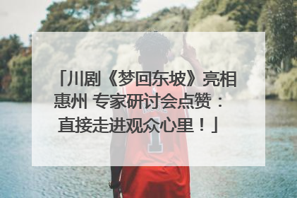 川剧《梦回东坡》亮相惠州 专家研讨会点赞：直接走进观众心里！