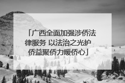 广西全面加强涉侨法律服务 以法治之光护侨益聚侨力暖侨心