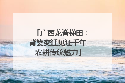广西龙脊梯田：背篓变迁见证千年农耕传统魅力