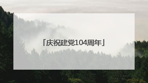 庆祝建党104周年