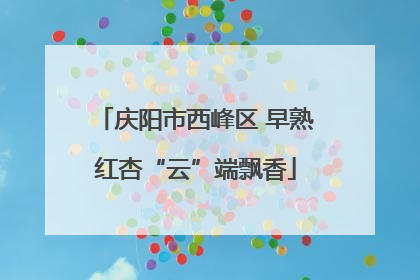 庆阳市西峰区 早熟红杏“云”端飘香