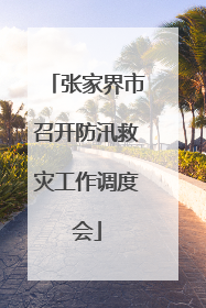 张家界市召开防汛救灾工作调度会
