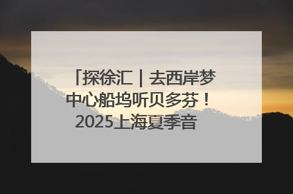 探徐汇｜去西岸梦中心船坞听贝多芬！2025上海夏季音乐节公布节目阵容