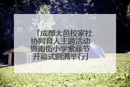 成都大邑校家社协同育人主题活动暨南街小学紫藤节开幕式圆满举行