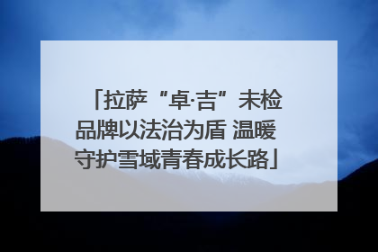 拉萨“卓·吉”未检品牌以法治为盾 温暖守护雪域青春成长路