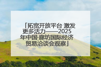 拓宽开放平台 激发更多活力——2025年中国·廊坊国际经济贸易洽谈会观察