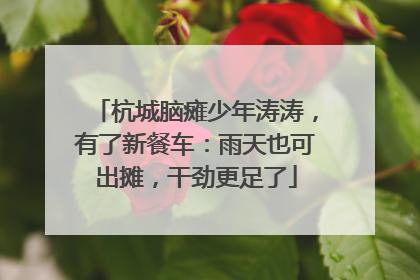 杭城脑瘫少年涛涛，有了新餐车：雨天也可出摊，干劲更足了