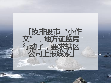 摸排股市“小作文”，地方证监局行动了，要求辖区公司上报线索