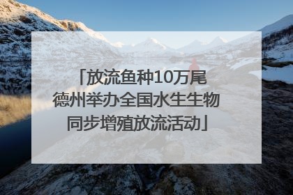 放流鱼种10万尾 德州举办全国水生生物同步增殖放流活动
