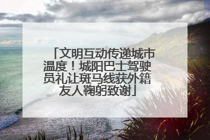 文明互动传递城市温度！城阳巴士驾驶员礼让斑马线获外籍友人鞠躬致谢