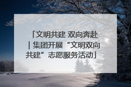 文明共建 双向奔赴｜集团开展“文明双向共建”志愿服务活动