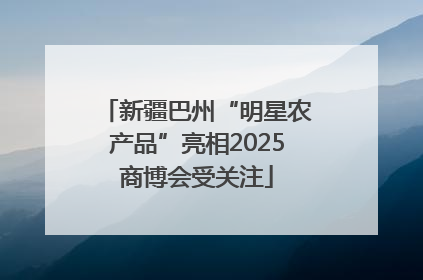 新疆巴州“明星农产品”亮相2025商博会受关注