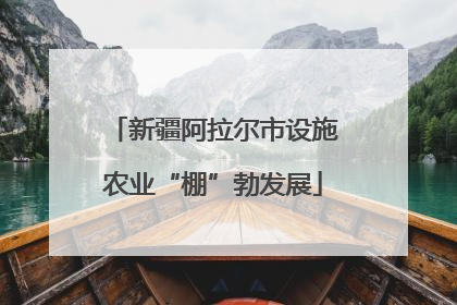 新疆阿拉尔市设施农业“棚”勃发展