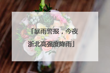 暴雨警报，今夜浙北高强度降雨