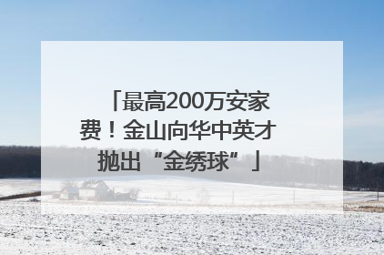 最高200万安家费！金山向华中英才抛出“金绣球”