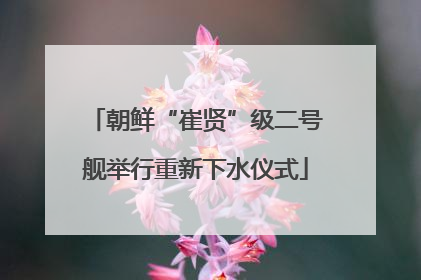 朝鲜“崔贤”级二号舰举行重新下水仪式
