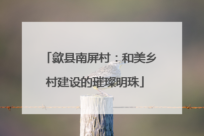 歙县南屏村：和美乡村建设的璀璨明珠