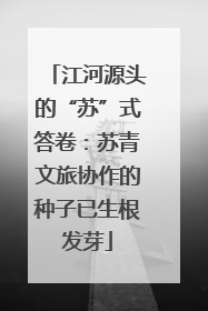 江河源头的“苏”式答卷：苏青文旅协作的种子已生根发芽