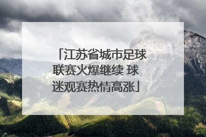 江苏省城市足球联赛火爆继续 球迷观赛热情高涨