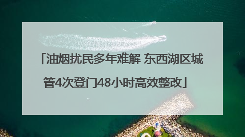 油烟扰民多年难解 东西湖区城管4次登门48小时高效整改