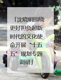 沈晓明围绕更好担负起新时代的文化使命开展“十五五”规划专题调研