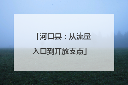 河口县：从流量入口到开放支点