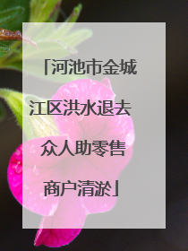 河池市金城江区洪水退去 众人助零售商户清淤