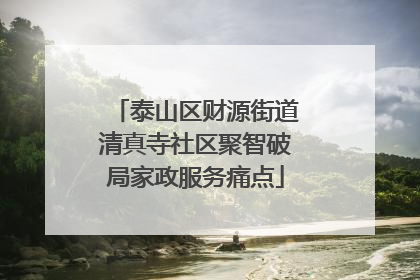 泰山区财源街道清真寺社区聚智破局家政服务痛点