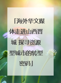 海外华文媒体走进山西晋城 探寻资源型城市的转型密码